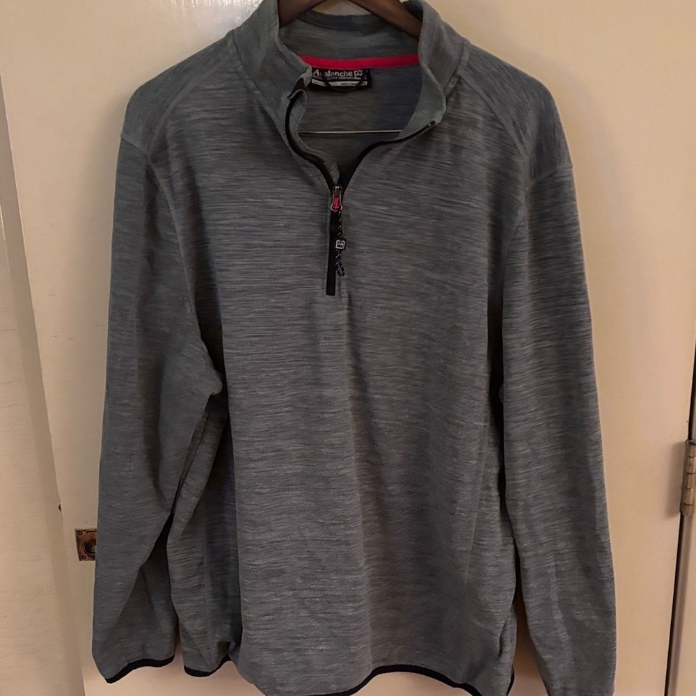 Avalanche Gray Quarter Zip Pull Over Outdoor Hiking Casual XL